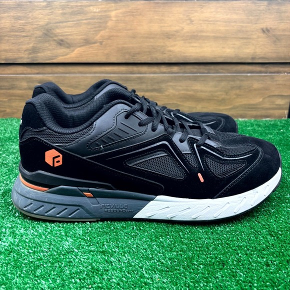 Fitville Rebound Core V1 Sneakers Men's 12.5W Black Leather Lace Up Low Top - Picture 10 of 16